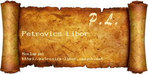 Petrovics Libor névjegykártya